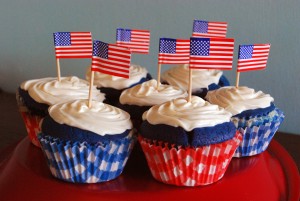 flag cupcakes